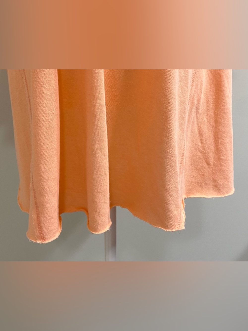 Easel Womens L Solid Orange Hooded Top Boho Summer Beach Lightweight Cottagecore - Picture 3 of 14